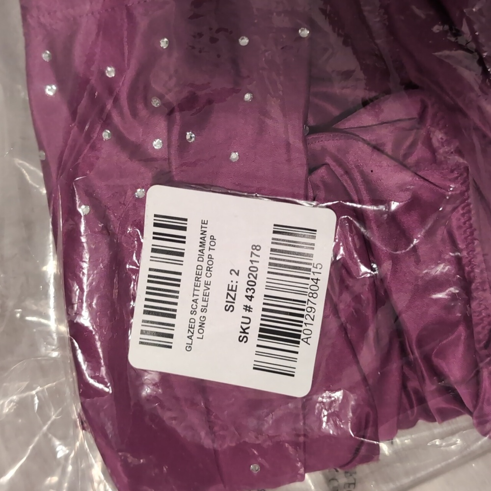 NWT Torrid Diamante Long Sleeve Crop Top - Picture 8 of 8
